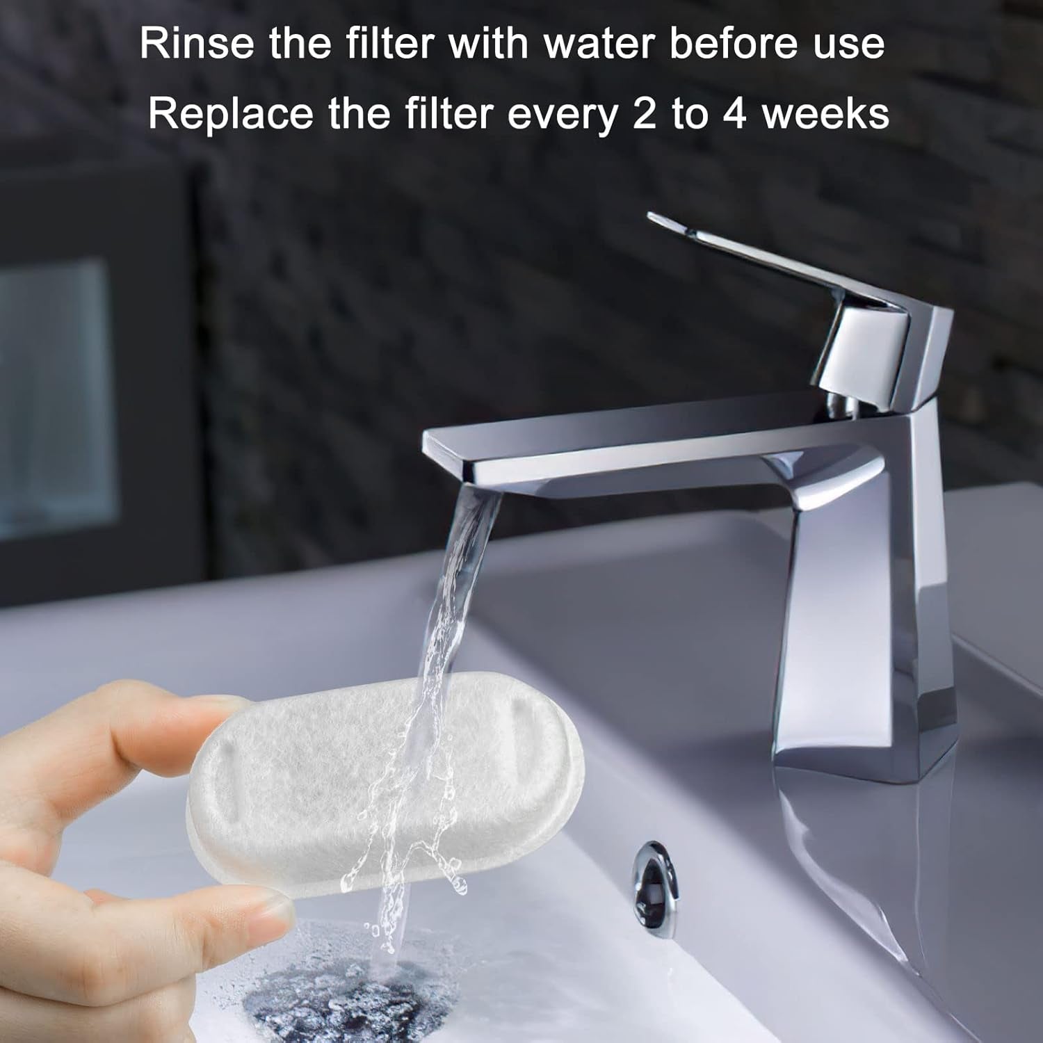 8 Pack Cat Water Fountain Filter Replacement, 4+4/8+8/12+12/16+16 Pack for Stainless Steel Cat Water Fountain 2L/67Oz and 3.2L/108Oz, 4 Carbon Filters & 4 Pre-Filter Sponges