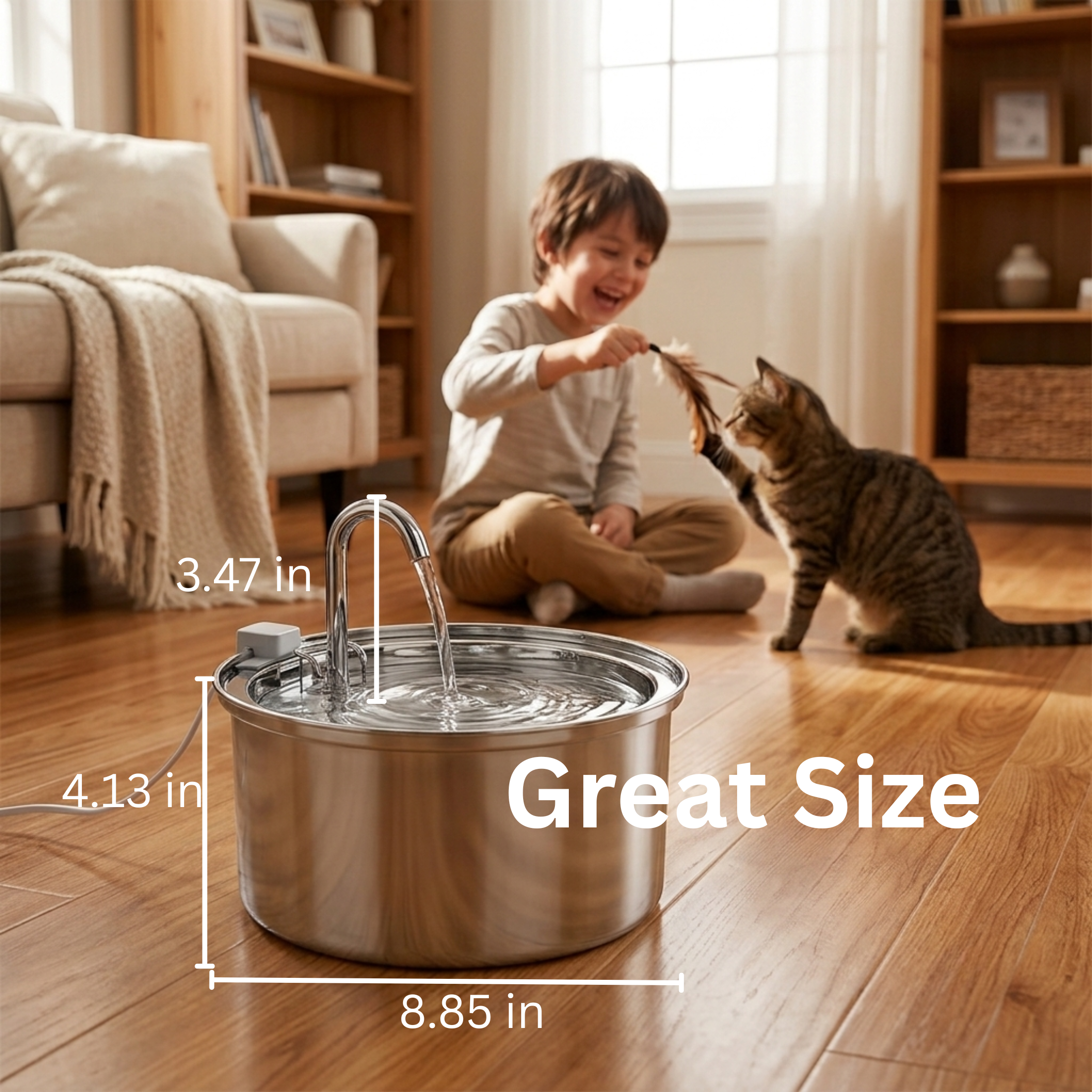 Cat Water Fountain – Automatic Filtered Drinking Fountain